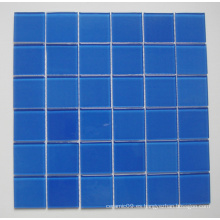 Mosaico azul de vidrio-piscina azulejos (TM8023)